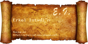 Erkel István névjegykártya